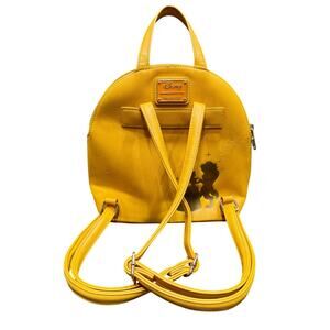 Loungefly Disney Beauty and the Beast mini backpack yellow vegan leather